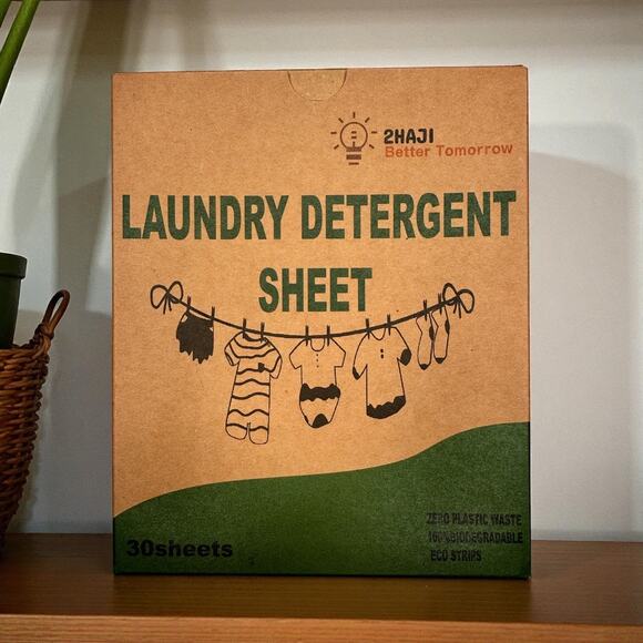 Laundry Detergent Sheets 30 Pack Eco Strips Fresh Scent Zero Plastic Waste - Picture 2 of 7